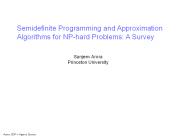 Semidefinite Programming and Approximation