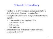 Network Redundancy