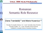 Romanian Semantic Role Resource
