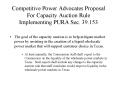 Competitive Power Advocates Proposal For Capacity Auction Rule Implementing PURA Sec. 39.153 PowerPoint PPT Presentation