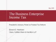The Business Enterprise Income Tax