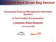 The World Bank Brown Bag Seminar PowerPoint PPT Presentation