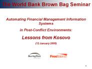 The World Bank Brown Bag Seminar