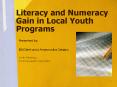 Literacy and Numeracy Gain in Local Youth Programs PowerPoint PPT Presentation