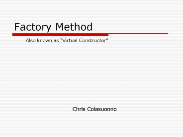 Factory Method