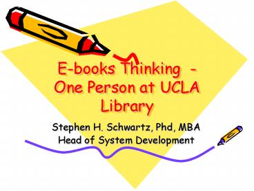 Ebooks Thinking One Person at UCLA Library