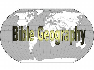 Bible Geography