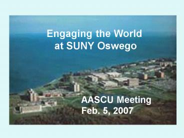 Internationalizing SUNY Oswego