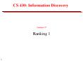CS 430: Information Discovery PowerPoint PPT Presentation