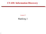 CS 430: Information Discovery