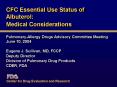 CFC Essential Use Status of Albuterol: Medical Considerations PowerPoint PPT Presentation