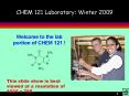 CHEM 121 Laboratory: Winter 2009 PowerPoint PPT Presentation