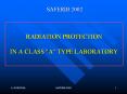 RADIATION PROTECTION IN A CLASS "A" TYPE LABORATORY PowerPoint PPT Presentation