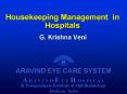 Housekeeping Management in Hospitals PowerPoint PPT Presentation