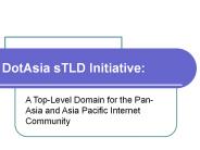 DotAsia sTLD Initiative: