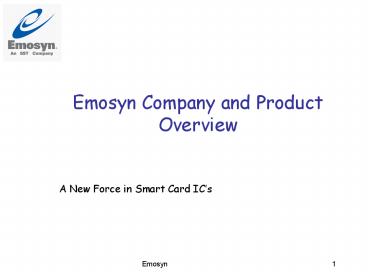 Emosyn Company and Product Overview