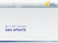 GSA UPDATE PowerPoint PPT Presentation