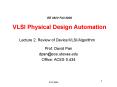 EE 382V Fall 2008 VLSI Physical Design Automation PowerPoint PPT Presentation