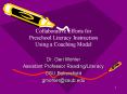 Collaborative Efforts for Preschool Literacy Instruction Using a Coaching Model PowerPoint PPT Presentation