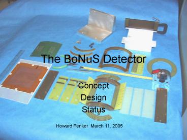 The BoNuS Detector