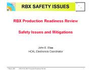 RBX SAFETY ISSUES