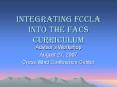 Integrating FCCLA into the FACS Curriculum PowerPoint PPT Presentation