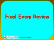 Final Exam Review