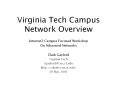 Virginia Tech Campus Network Overview PowerPoint PPT Presentation