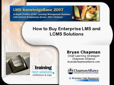 How to Buy Enterprise LMS and LCMS Solutions