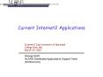 Current Internet2 Applications PowerPoint PPT Presentation