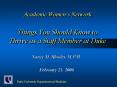 Academic Womens Network Things You Should Know to Thrive as a Staff Member at Duke PowerPoint PPT Presentation