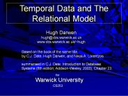 Temporal Data and The Relational Model