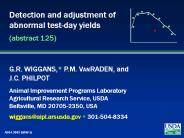 Detection and adjustment of abnormal testday yields PowerPoint PPT Presentation