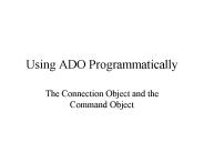 Using ADO Programmatically