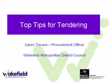 Top Tips for Tendering