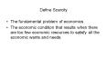 Define Scarcity PowerPoint PPT Presentation