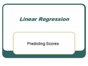 Linear Regression presentation | free to view