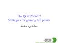 The QOF 200607 Strategies for gaining full points PowerPoint PPT Presentation