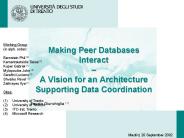 Making Peer Databases Interact 