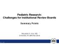 Pediatric Research: Challenges for Institutional Review Boards PowerPoint PPT Presentation