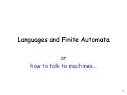 Languages and Finite Automata