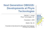 Next Generation OBIGGS:  Developments at Phyre Technologies