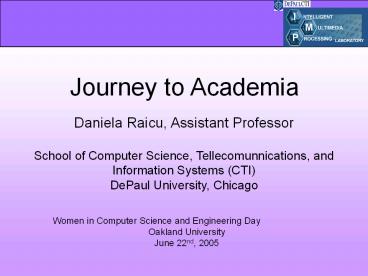 Journey to Academia