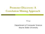 Promoter Discovery: A Correlation Mining Approach