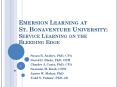 Emersion Learning at St. Bonaventure University: Service Learning on the Bleeding Edge PowerPoint PPT Presentation