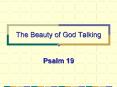 The Beauty of God Talking PowerPoint PPT Presentation
