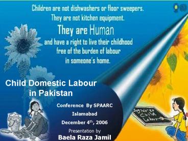 Child Domestic Labour in Pakistan
