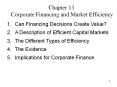 Chapter 13 Corporate Financing and Market Efficiency PowerPoint PPT Presentation