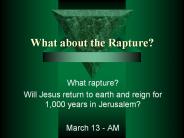 What about the Rapture?