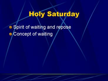 Holy Saturday